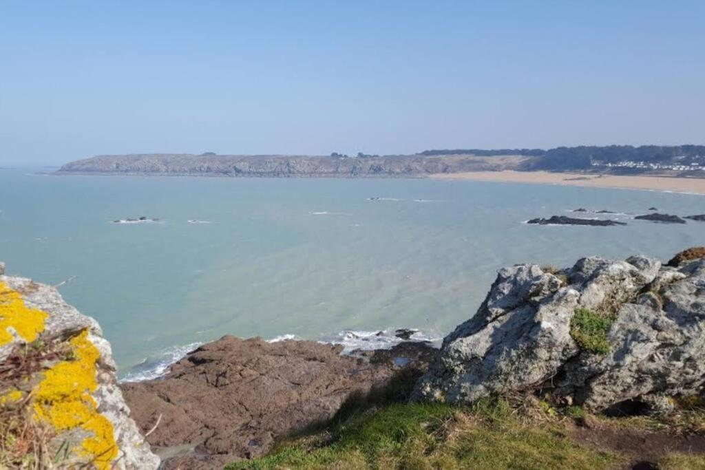 Vue Mer Pour Une Escale En Baie Du Mt-St-Michel Cherrueix Esterno foto
